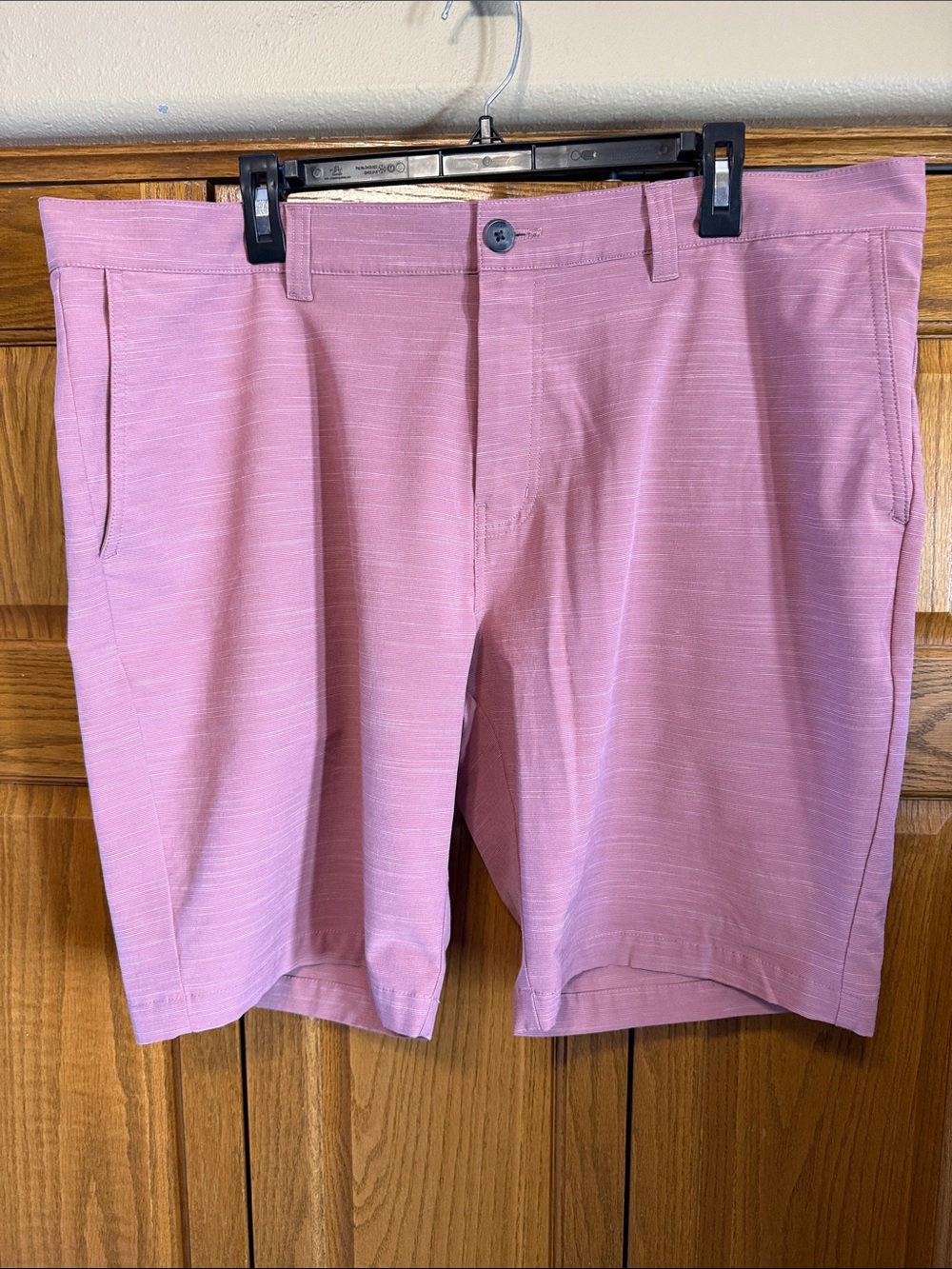 Travis Mathew Men's Light Pink/Dusty Rose Flat Front Shorts